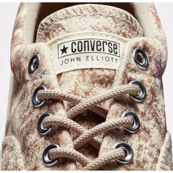 Converse x John Elliot Skid Grip OX Shoes 172577C White Brown Tan Size 10 W main image 6
